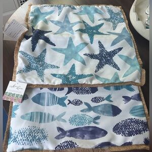 Thro Home By Marlo Lorenz fish -stars outdoor pillows Cover.20x20